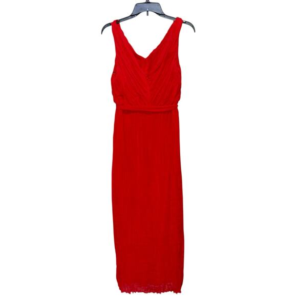 Chico's Maxi Dress Crinkle V-Neck Belted Black Label - Picture 7 of 10